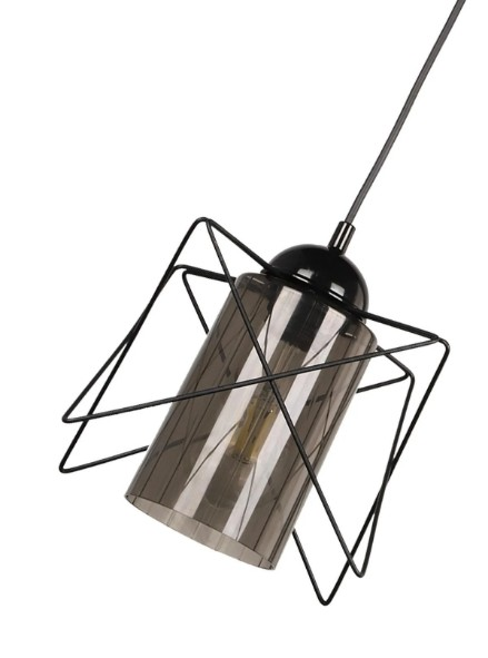 AVİZE TEKLİ AKRİLİK MODES FÜME CAMLI SİYAH