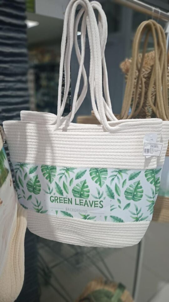 HASIR ÇANTA GREEN LEAVES