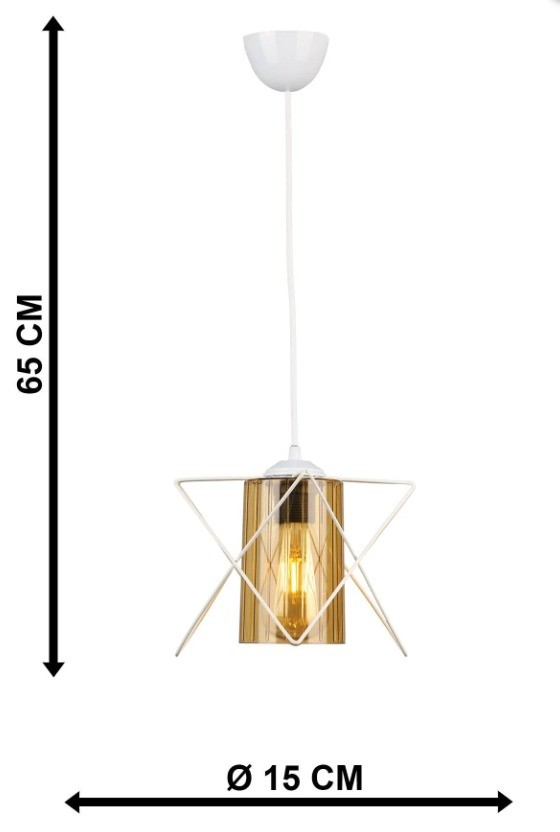 AVİZE TEKLİ MODES CAMLI BEYAZ