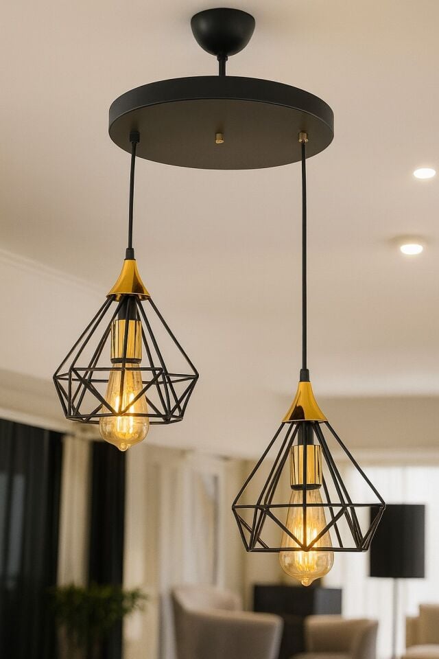 AVİZE İKİLİ SUDE SİYAH