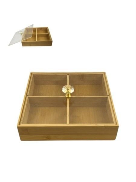 TEPSİ SUNUM KARE 4 BÖLMELİ 25CM