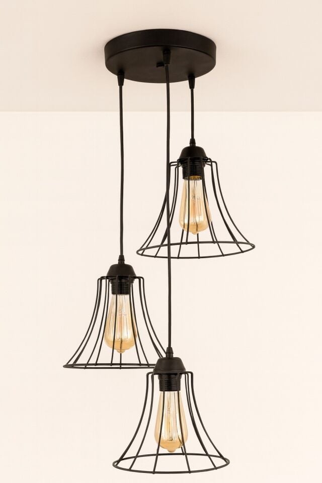 AVİZE ÜÇLÜ MUHTEŞEM SİYAH