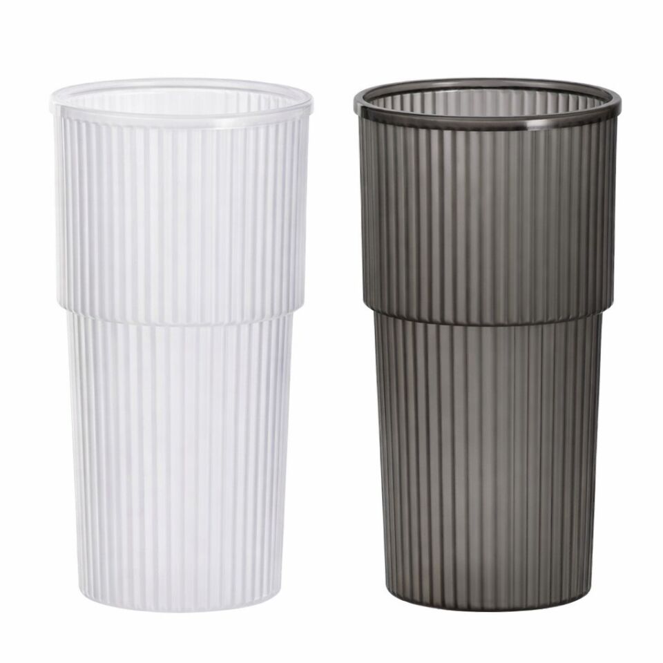 BARDAK PLASTİK SİYAH/BEYAZ 530ML