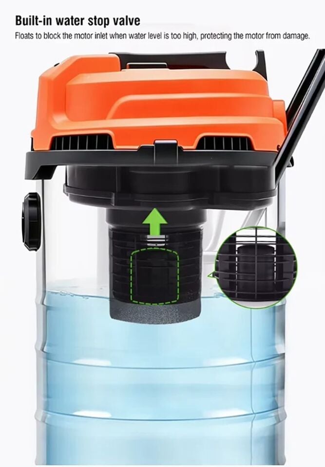 ELEKTRİKLİ SÜPÜRGESİ ISLAK & KURU3600W 80 LİTRE