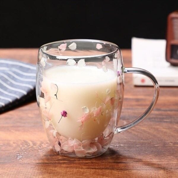 KUPA ÇİÇEKLİ ÇİFT CİDARLI 350 ML