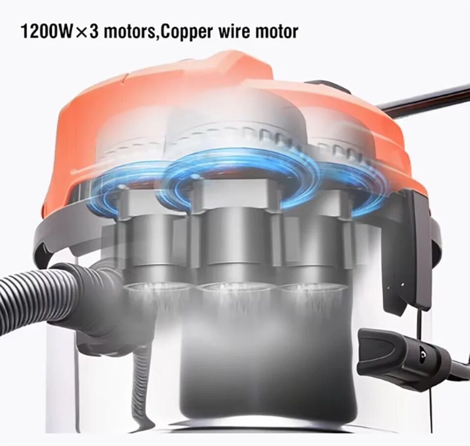 ELEKTRİKLİ SÜPÜRGESİ ISLAK & KURU1600W 30 LİTRE