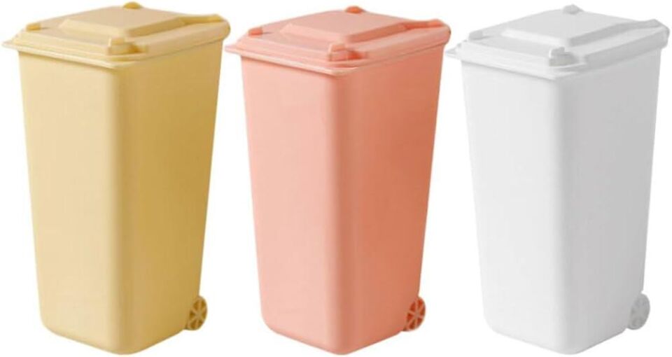 MİNİ ÇÖP KONTEYNERİ KAPAKLI KALEMLİK