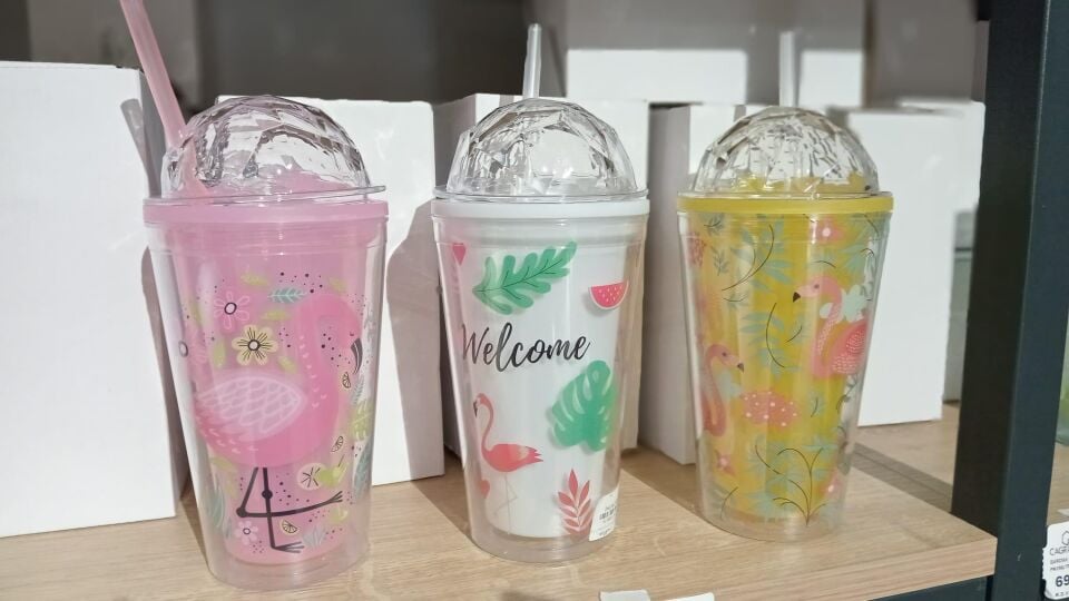 BARDAK KAPAKLI FLAMINGO DESEN 450ML