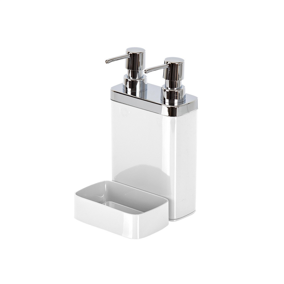 2'Lİ SIVI SABUNLUK SÜNGERLİ BEYAZ VİVA