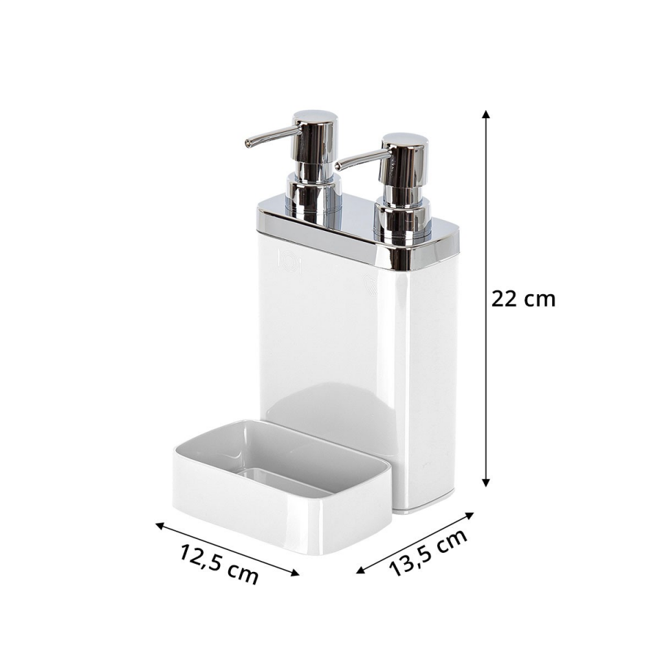 2'Lİ SIVI SABUNLUK SÜNGERLİ BEYAZ VİVA