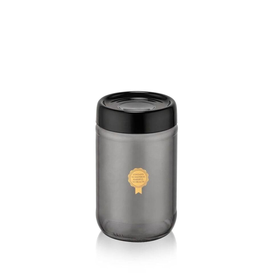 KAVANOZ CAM SİYAH YALDIZLI 660CC