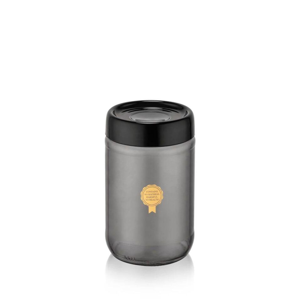 KAVANOZ CAM SİYAH YALDIZLI 660CC