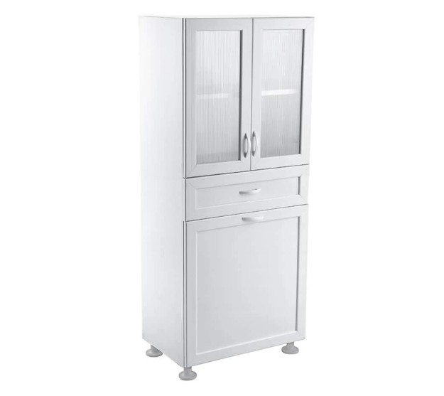 BANYO DOLABI 2KAPAK 1ÇEKMECE ÇAMŞIR SEPETLİ P