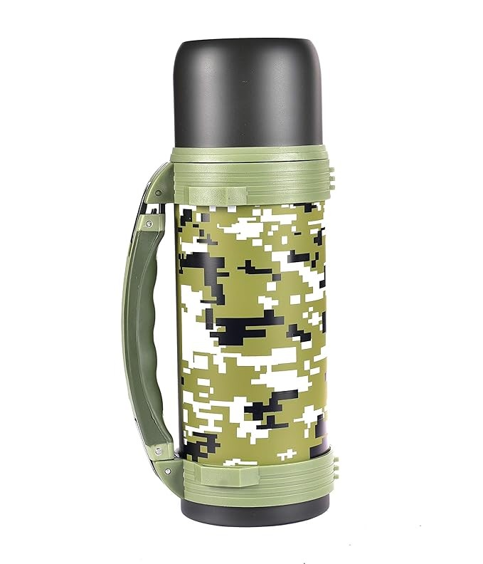 TERMOS ASKER YEŞİL KAMUFLAJ DESENLİ 1500 ML