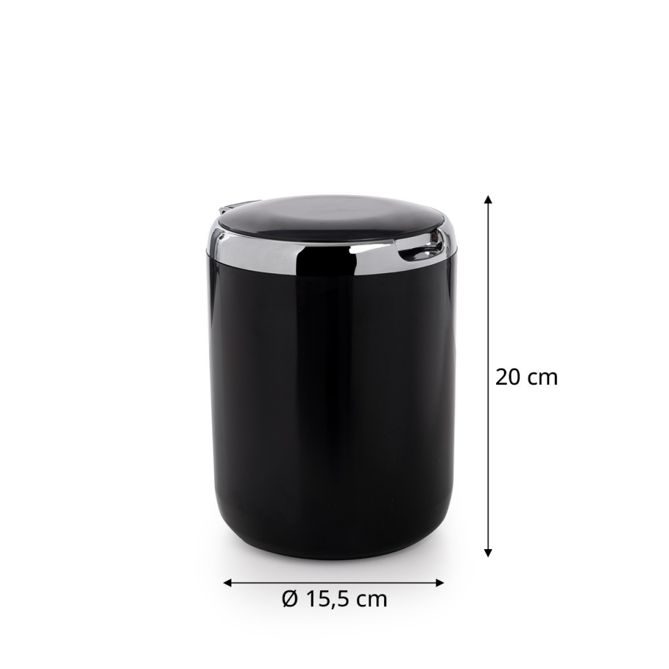 ÇÖP KOVASI PASİFİK 3 LT PLASTİK SİYAH