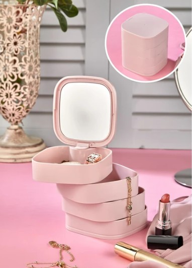 NET*/ DÜZENLEYİCİ MAKYAJ TAKI 4 KATLI AYNALI KARE