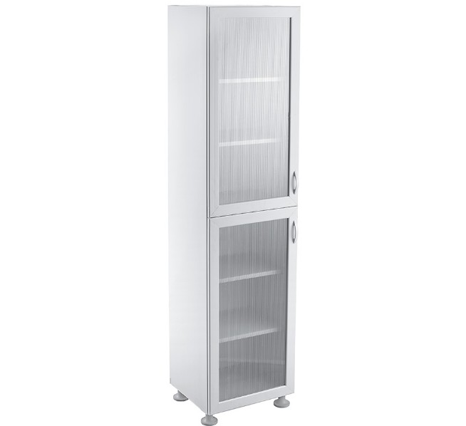 ORT-DOLAP 4 RAFLI 2 KAPAKLI ŞEFFAF PVC TP