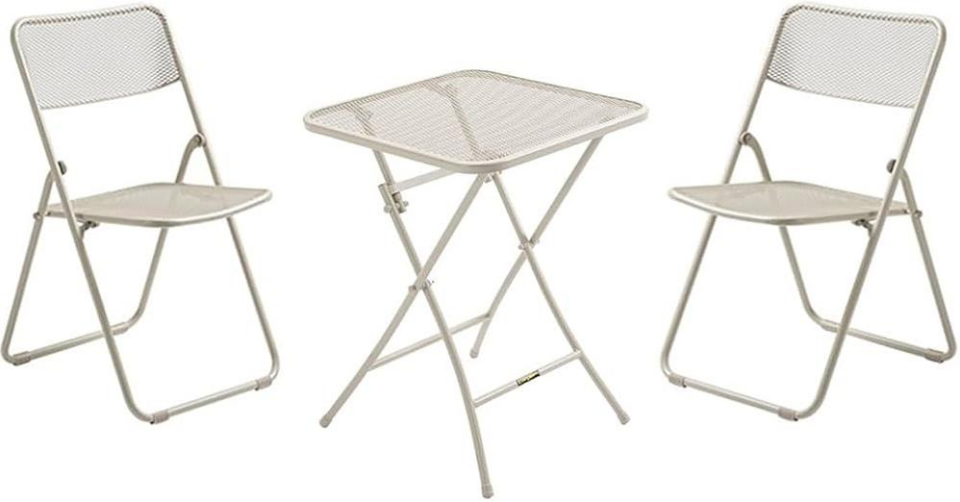 METAL TEL MASA + METAL 2 SANDALYE TEL