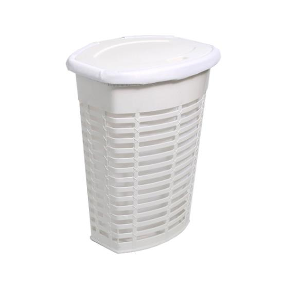 ORT-KİRLİ ÇAMAŞIR SEPETİ BEYAZ PALM 50LT