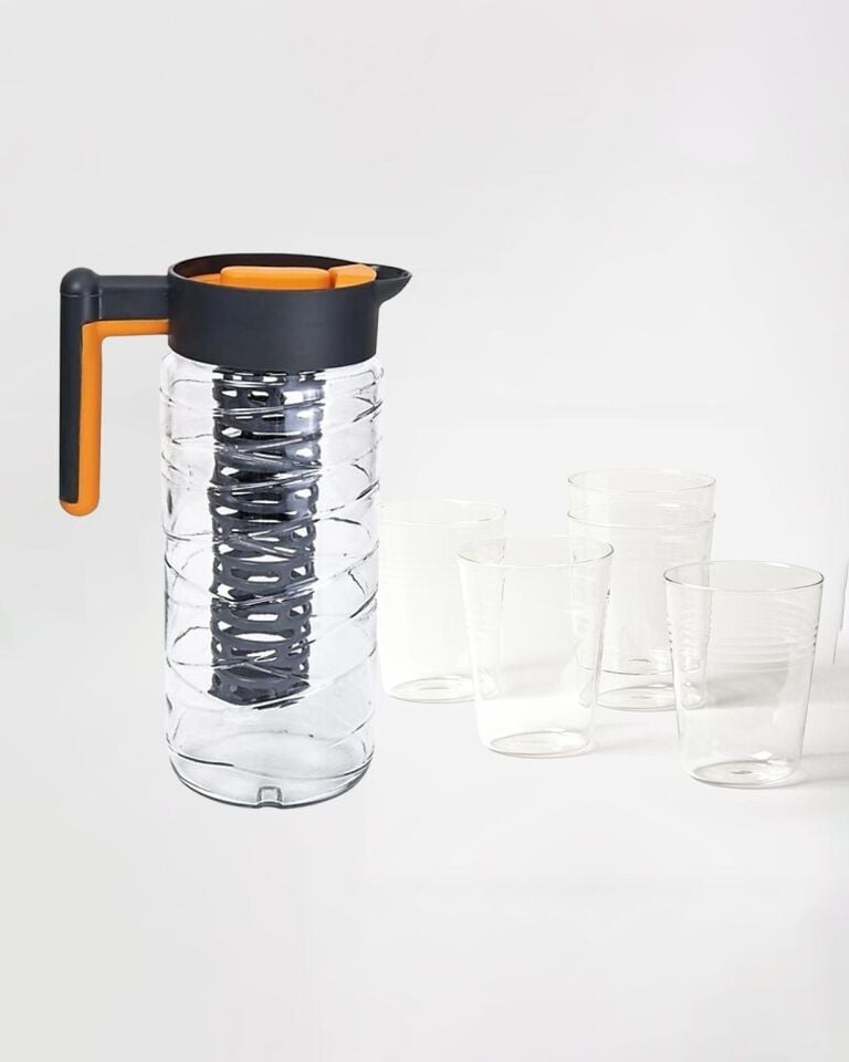 SÜRAHİ CAM 4AD BARDAKLI 1,46 LT