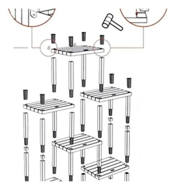 ORT-RAF & ÇİÇEKLİK ÇOK AMAÇLI MODÜLER  100x110x30