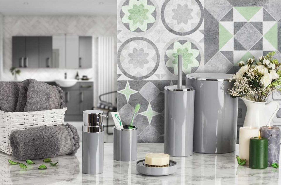 BANYO SETİ GRİ LENOX TP