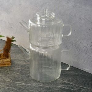 ÇAYDANLIK CAM ÇİZGİLİ SET