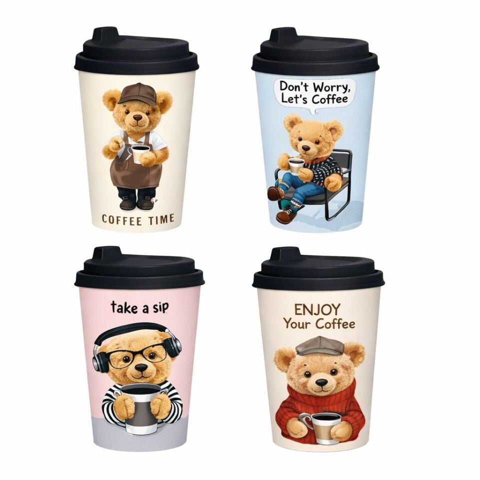 KAHVE BARDAĞI DESENLİ 340 ML