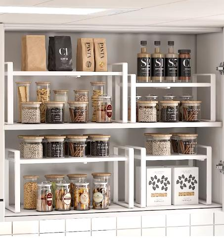 RAF TEZGAH ÜSTÜ ÇOK AMAÇLI METAL BEYAZ 55*25CM