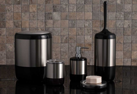 XL BANYO SETİ ŞEFFAF SİYAH LİMA