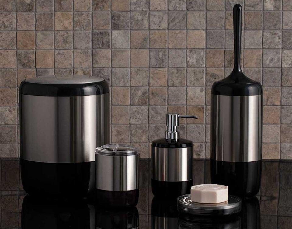 XL BANYO SETİ ŞEFFAF SİYAH LİMA