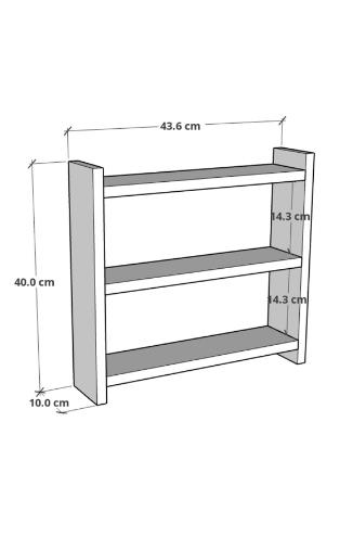 RAF MUTFAK TEZGAH ÜSTÜ ANTRASİT 40X10CM