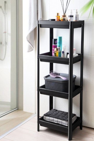 ORT-RAF 4 KATLI MODÜLER PVC DERİN BEYAZ-SİYAH TP