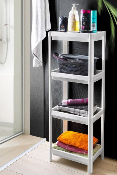 RAF 4 KATLI MODÜLER PVC DERİN BEYAZ-SİYAH TP