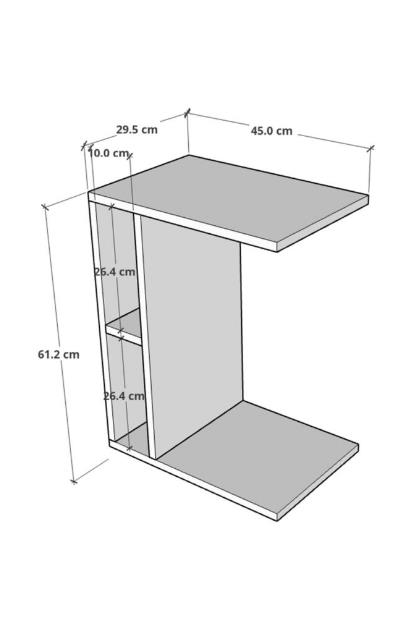 SEHPA YAN MODEL İKİ BÖLMELİ ÇAM 45x29,5x61CM
