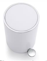 ÇÖP KOVASI PEDALLI 5 LT BEYAZ TP