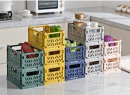 SEPET KATLANIR PLASTİK RENKLİ 8x15x22 CM