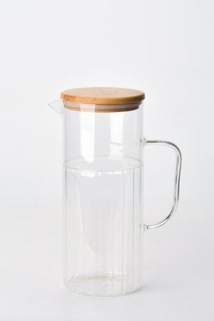 NET*/SÜRAHİ CAM BAMBU KAPAKLI 1,5 LT