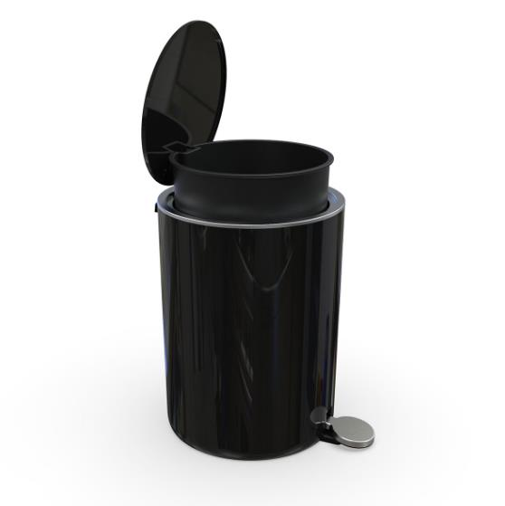 ÇÖP KOVASI PEDALLI 5 LT SİYAH TP