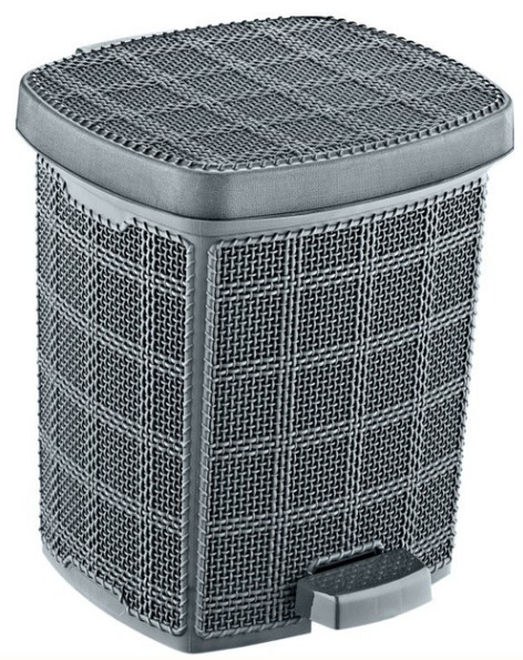 NET*/ ÇÖP KOVASI PEDALLI 3LÜ JÜT SET GRİ