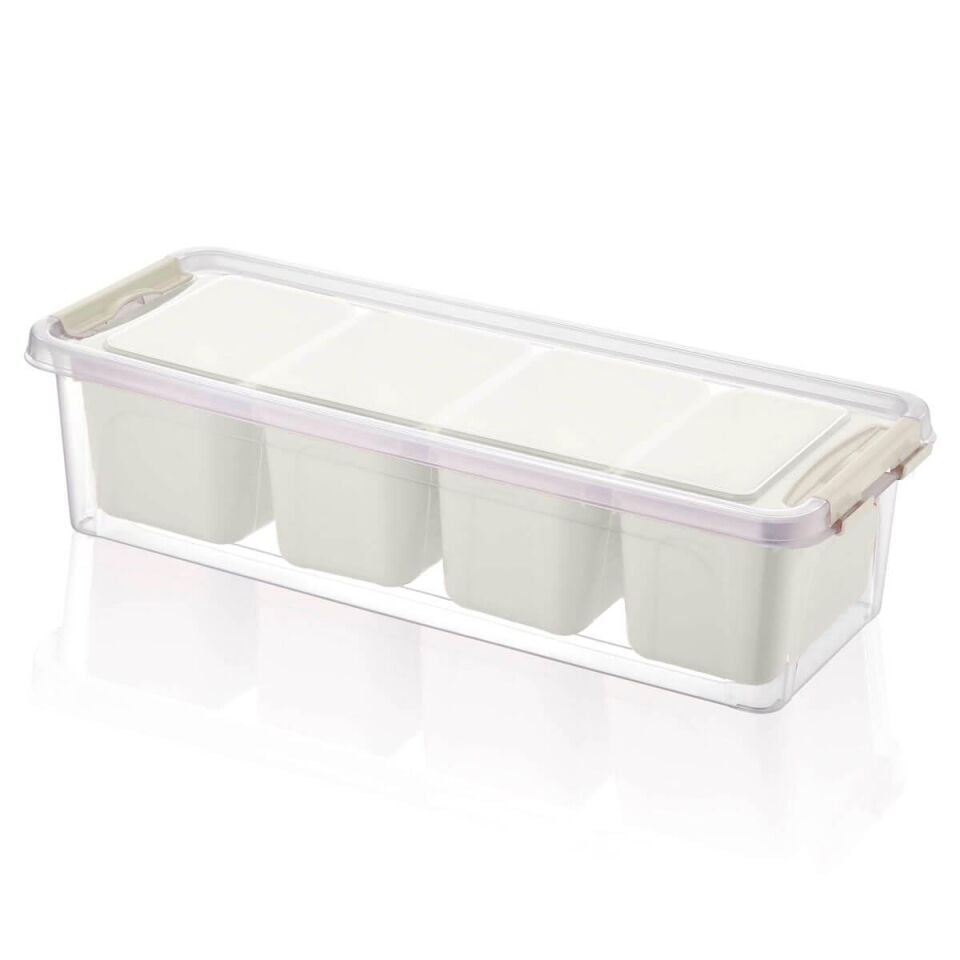 SAKLAMA KABI DİKD. 4 BÖLMELİ KAPAKLI 3,5LT