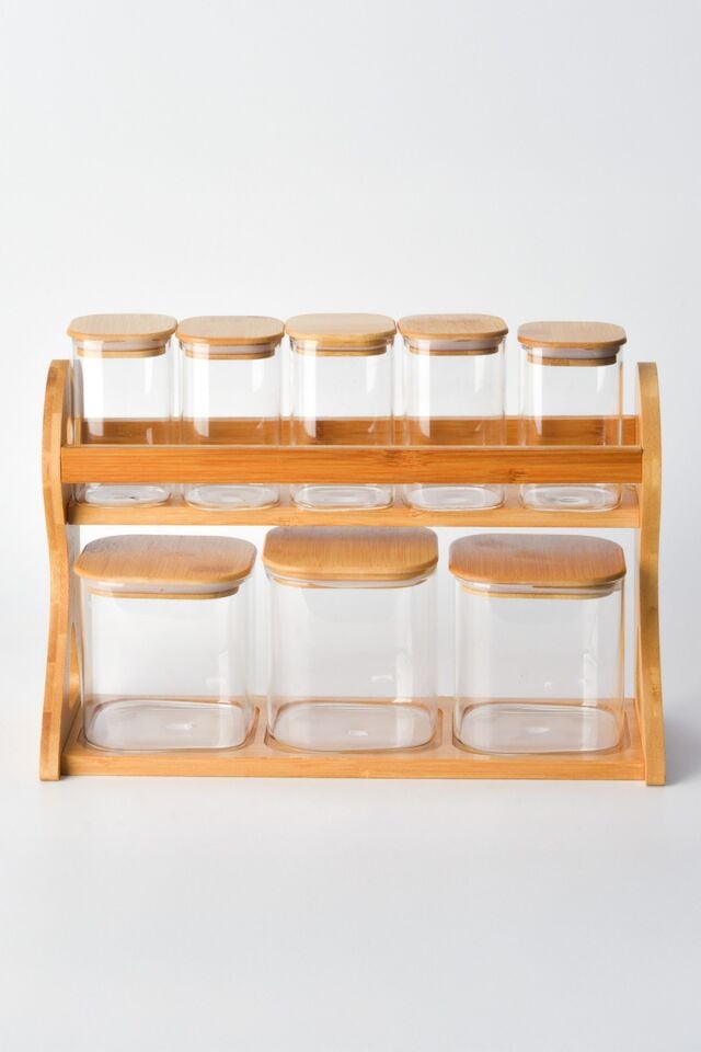 BAHARATLIK CAM BAMBU STANDLI KARE