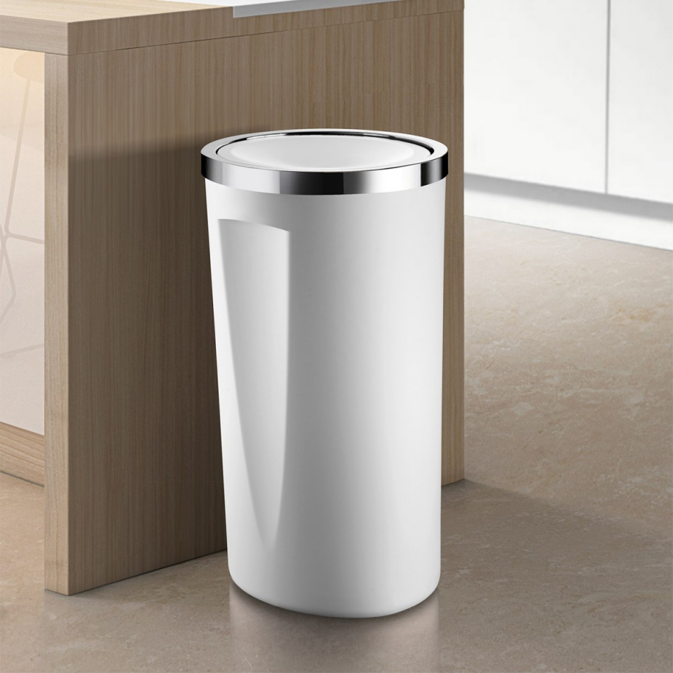 ÇÖP KOVASI 35 LT PLASTİK KAPAK BEYAZ LENOX