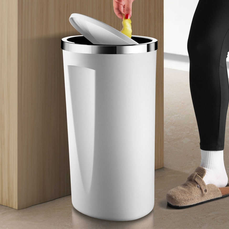 ÇÖP KOVASI 35 LT PLASTİK KAPAK BEYAZ LENOX