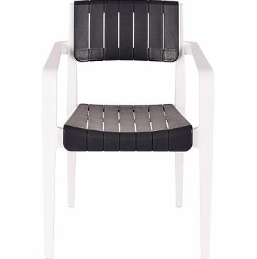 SANDALYE KOLLU PLASTİK  İNFİNİTY ÇİZGİLİ ÇÖL GRİ