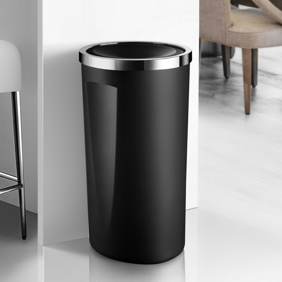 ÇÖP KOVASI 35 LT PLASTİK KAPAK SİYAH LENOX