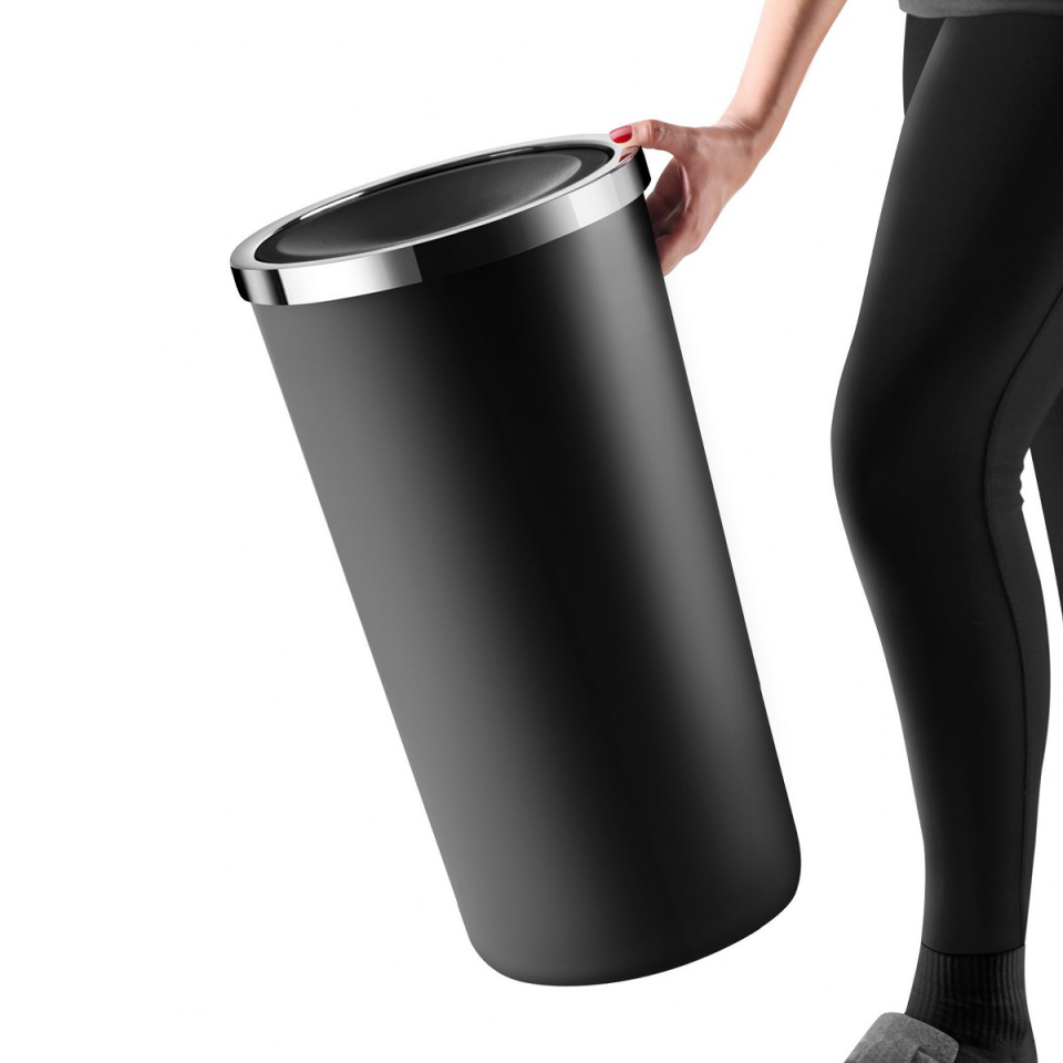 ÇÖP KOVASI 35 LT PLASTİK KAPAK SİYAH LENOX