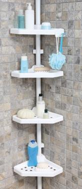 ŞAMPUANLIK KÖŞE YAYLI  23X23 CM BEYAZ