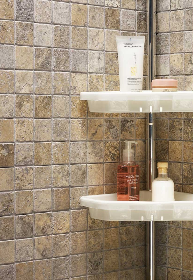 ŞAMPUANLIK KÖŞE YAYLI 25X25 CM ALÜMİNYUM-BEYAZ