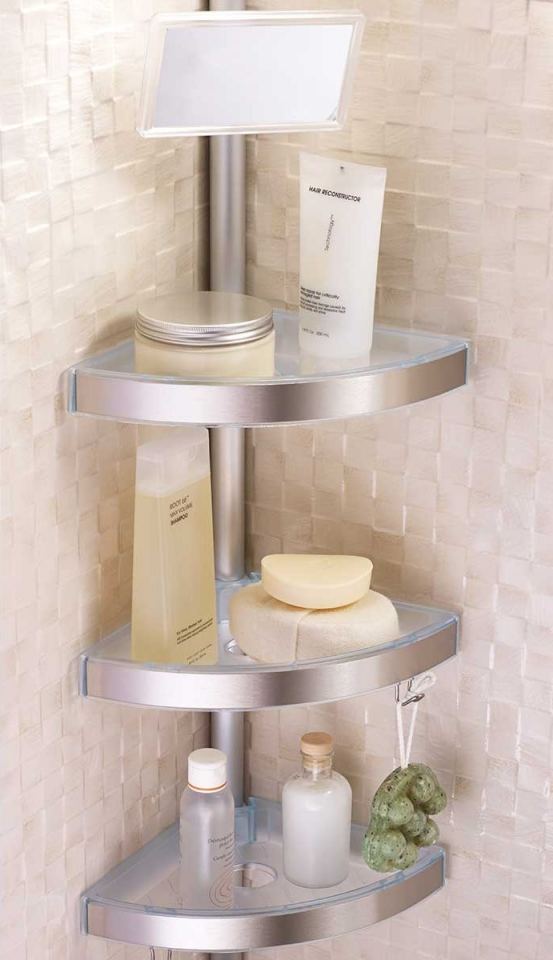 ŞAMPUANLIK KÖŞE AYNALI 19X27,5X3,5CM ALÜMİNYUM-ŞEF